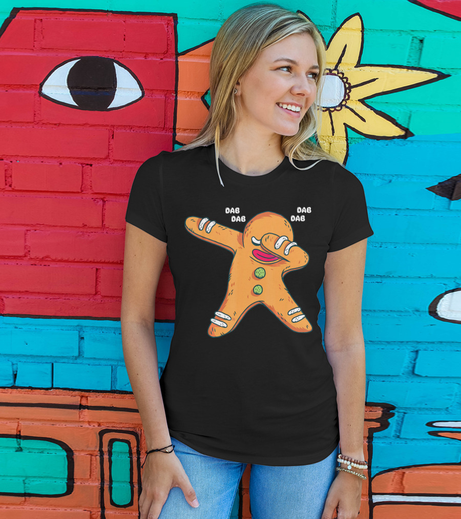 Dab Dab Gingerbread Cookie Christmas Dance T-Shirt