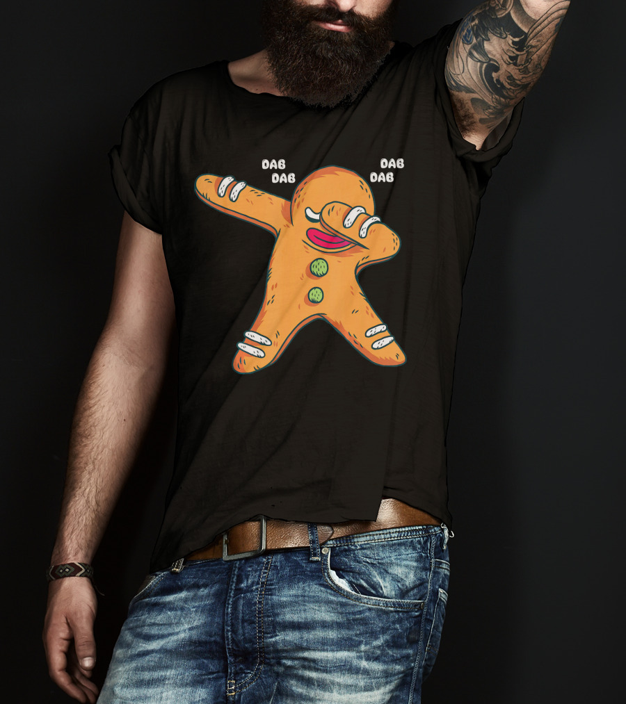 Dab Dab Gingerbread Cookie Christmas Dance T-Shirt