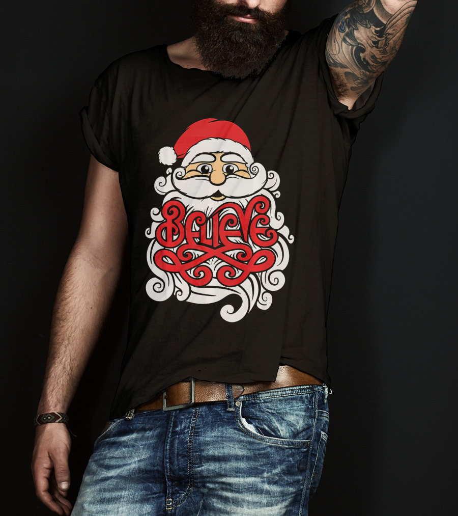Believe Santa Christmas X Mas T-Shirt