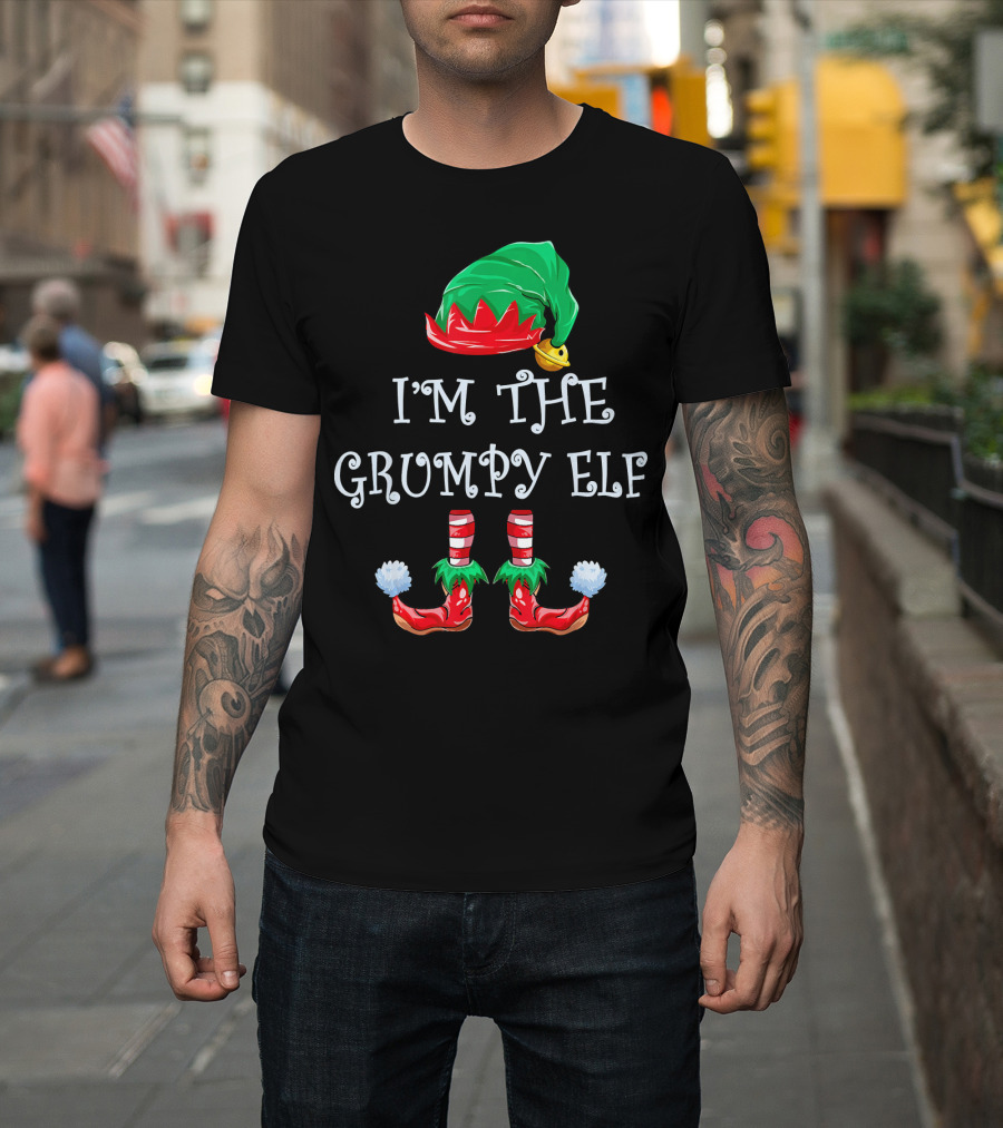 I'm The Grumpy Elf Matching Christmas Fam T-Shirt