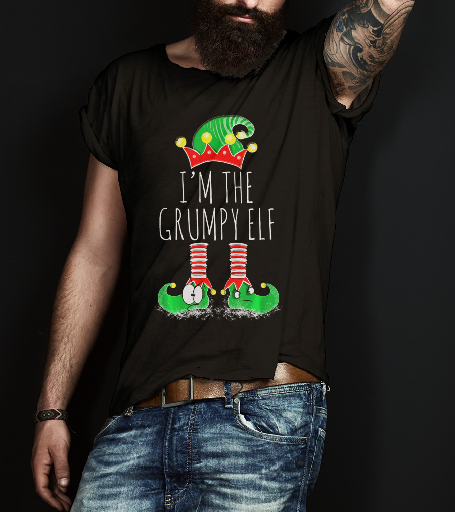 I'm The Grumpy Elf Christmas Elf Matching Family Me T-Shirt