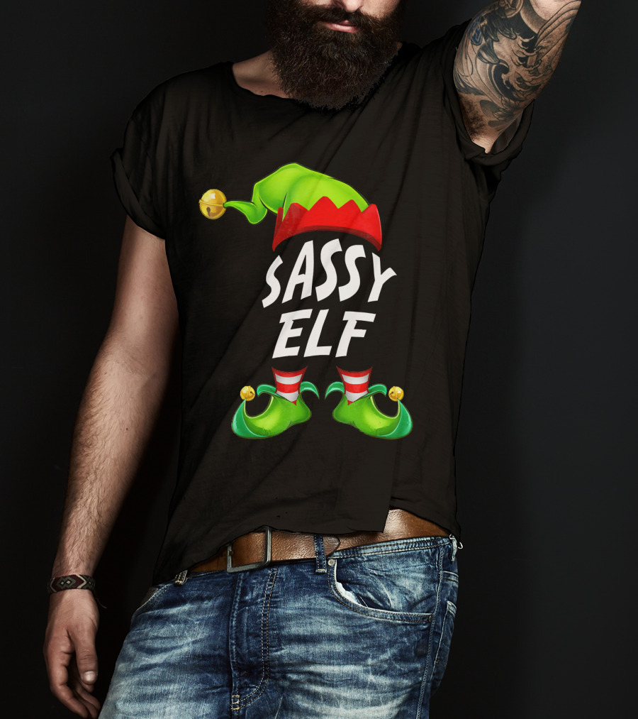 Sassy Elf Christmas Funny Fam T-Shirt
