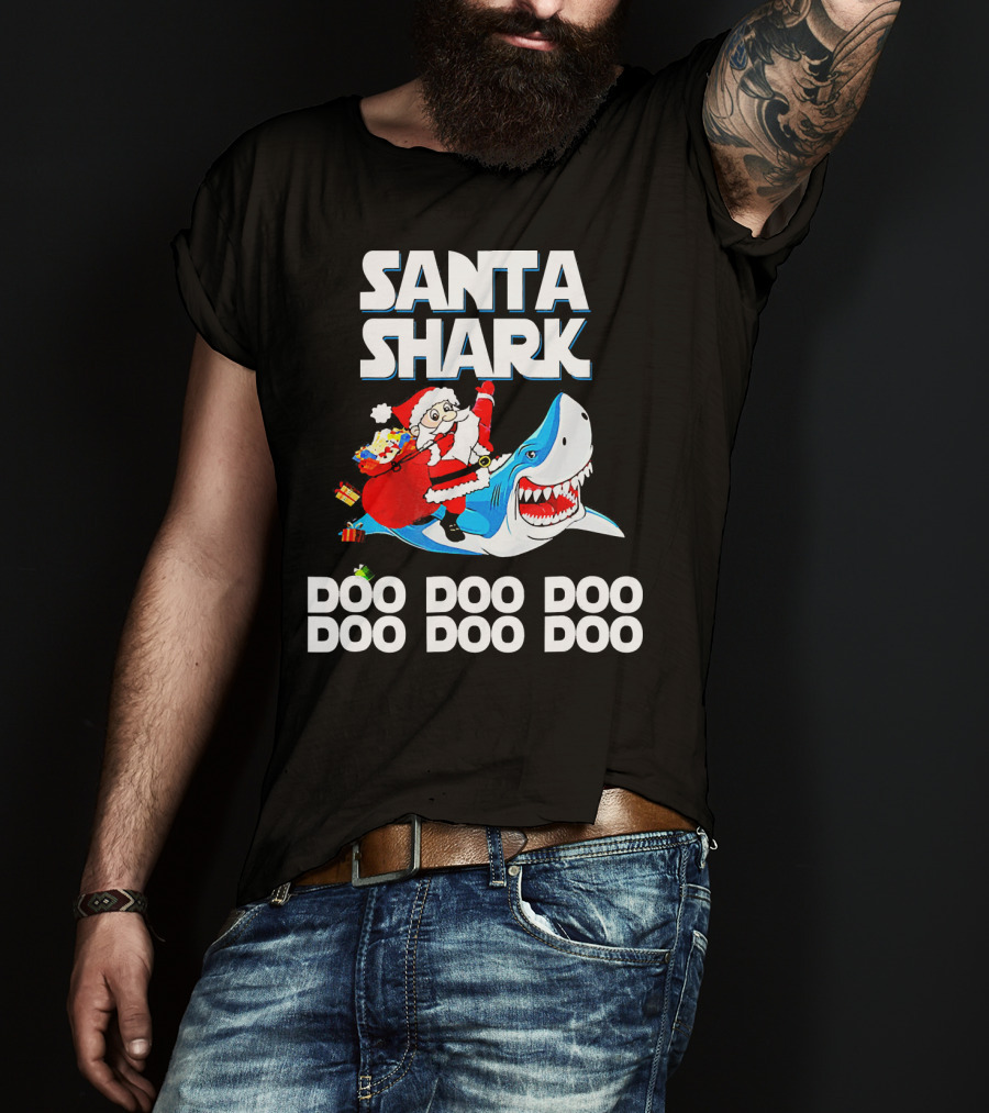 Santa Shark Doo Doo Doo Doo Doo Doo T-Shirt