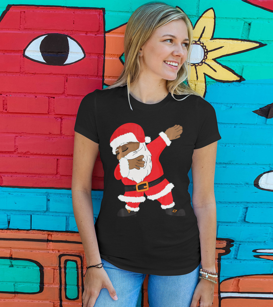 Dabbing Santa Funny Christmas Dab Festive Hip Hop Style Santa Claus T-Shirt