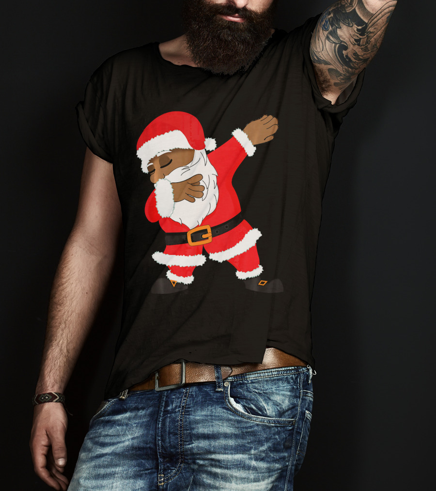 Dabbing Santa Funny Christmas Dab Festive Hip Hop Style Santa Claus T-Shirt