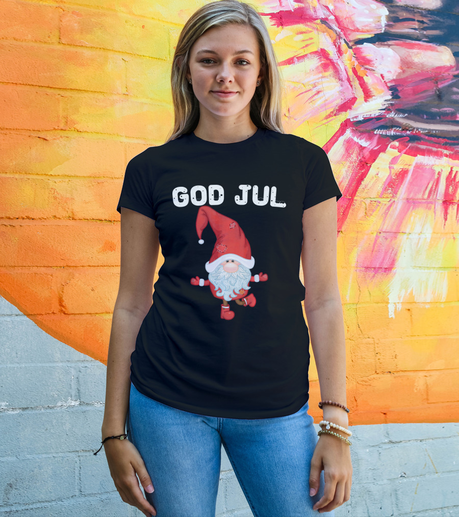 God Jul Santa Claus Swedish Merry Christmas Sweden T-Shirt