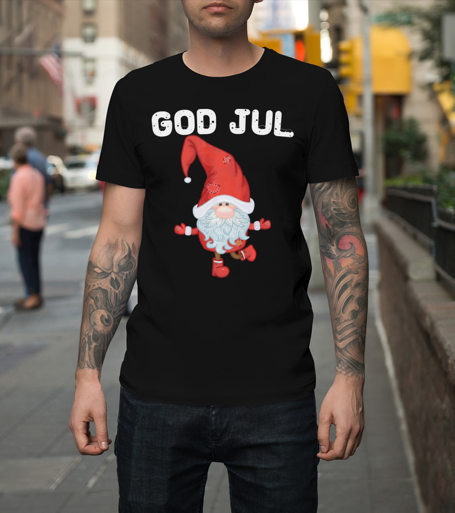 God Jul Santa Claus Swedish Merry Christmas Sweden T-Shirt