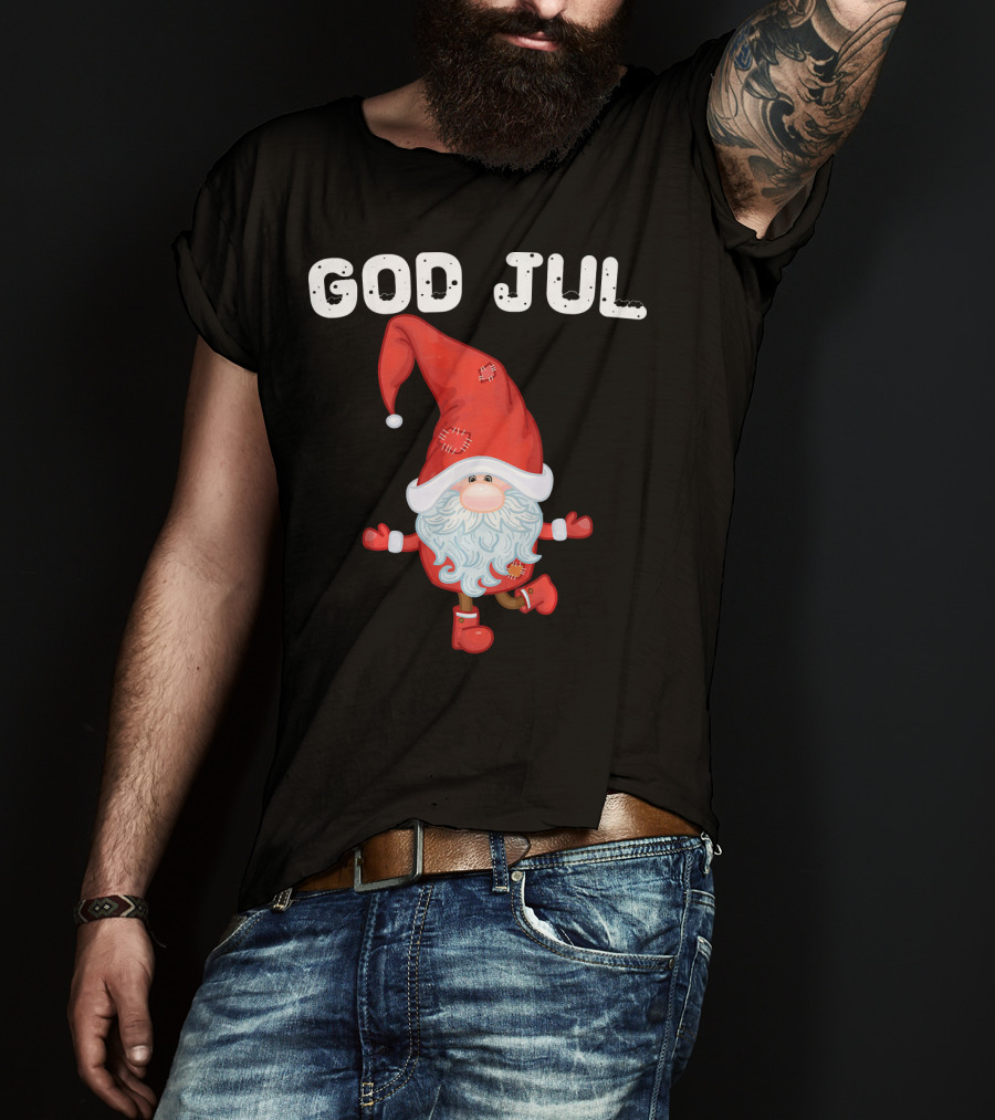 God Jul Santa Claus Swedish Merry Christmas Sweden T-Shirt