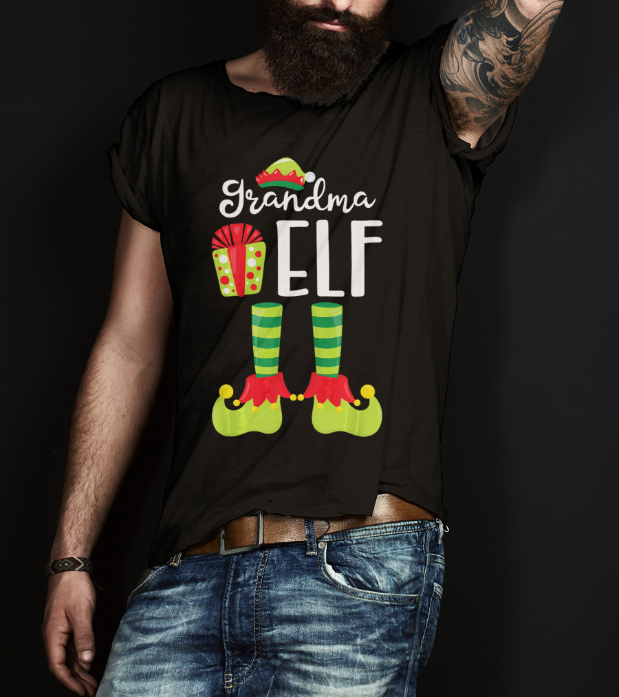 Grandma Elf Family Christmas Elf T-Shirt