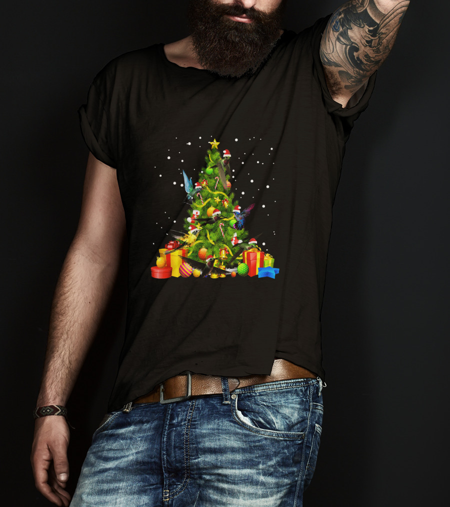 Funny Christmas Hummingbirds Bird Lover Holiday T-Shirt