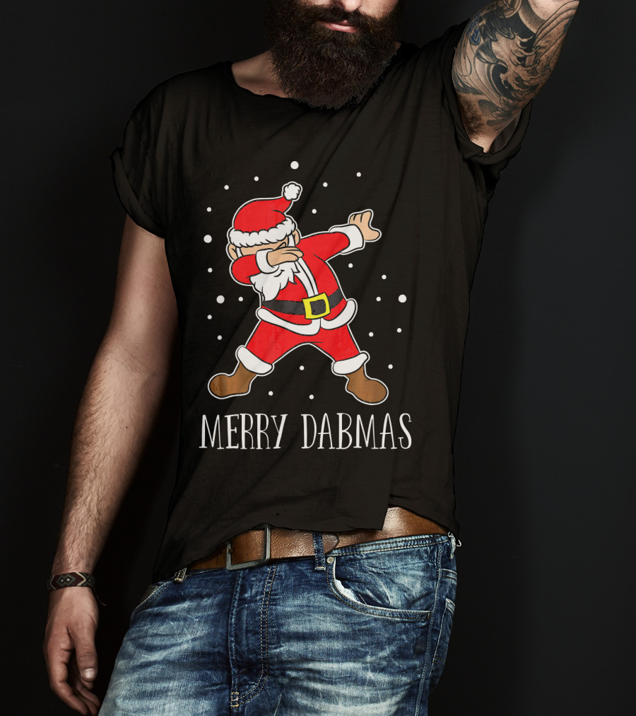 Merry Dabmas Funny Dabbing Christmas Santa T-Shirt