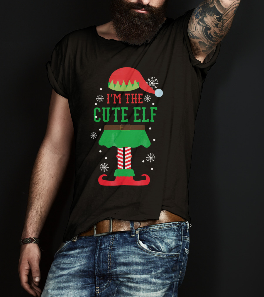 I'm The Cute Elf With Snowflakes T-Shirt