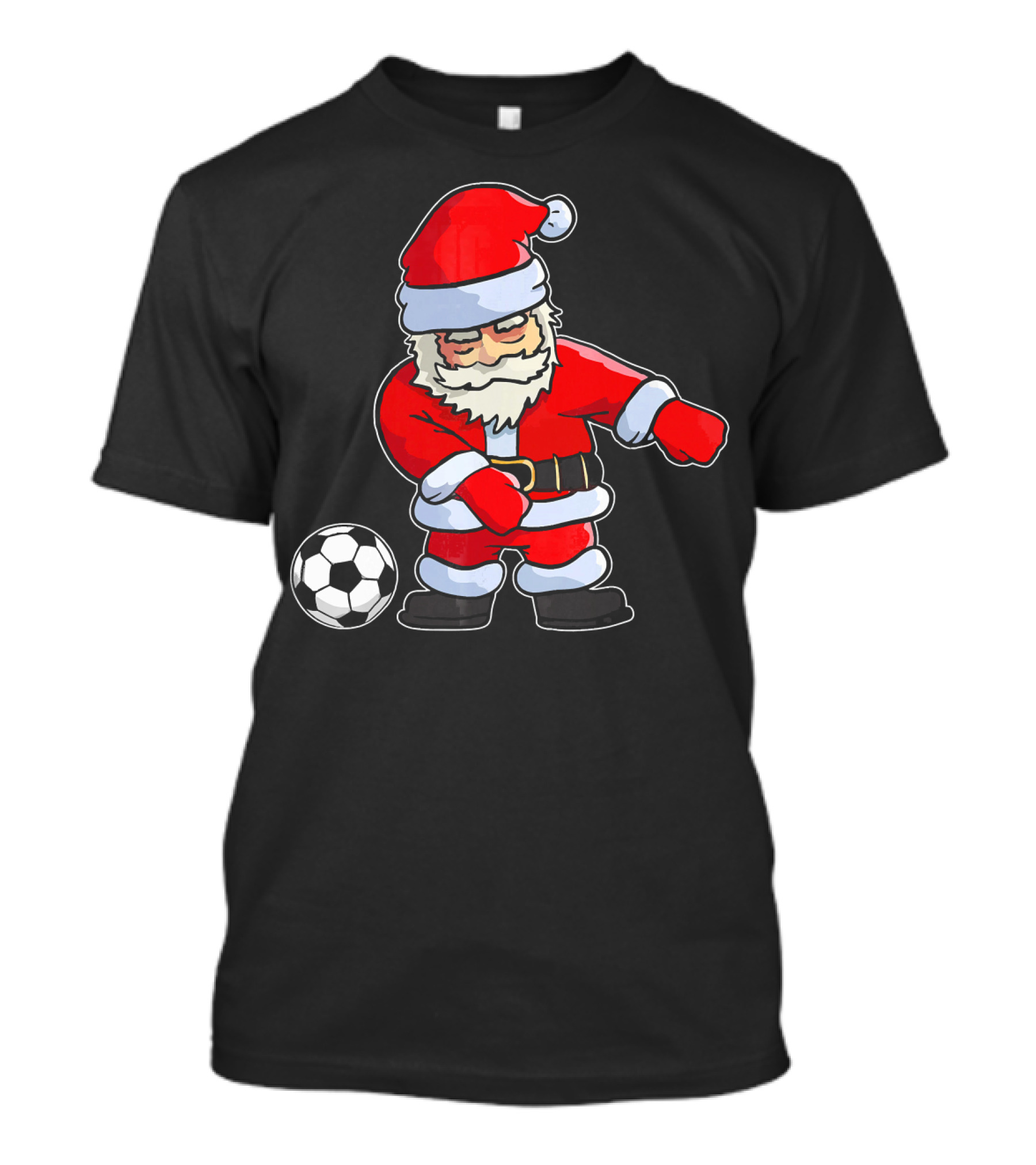 Santa Claus Dancing With Soccer Ball T-Shirt