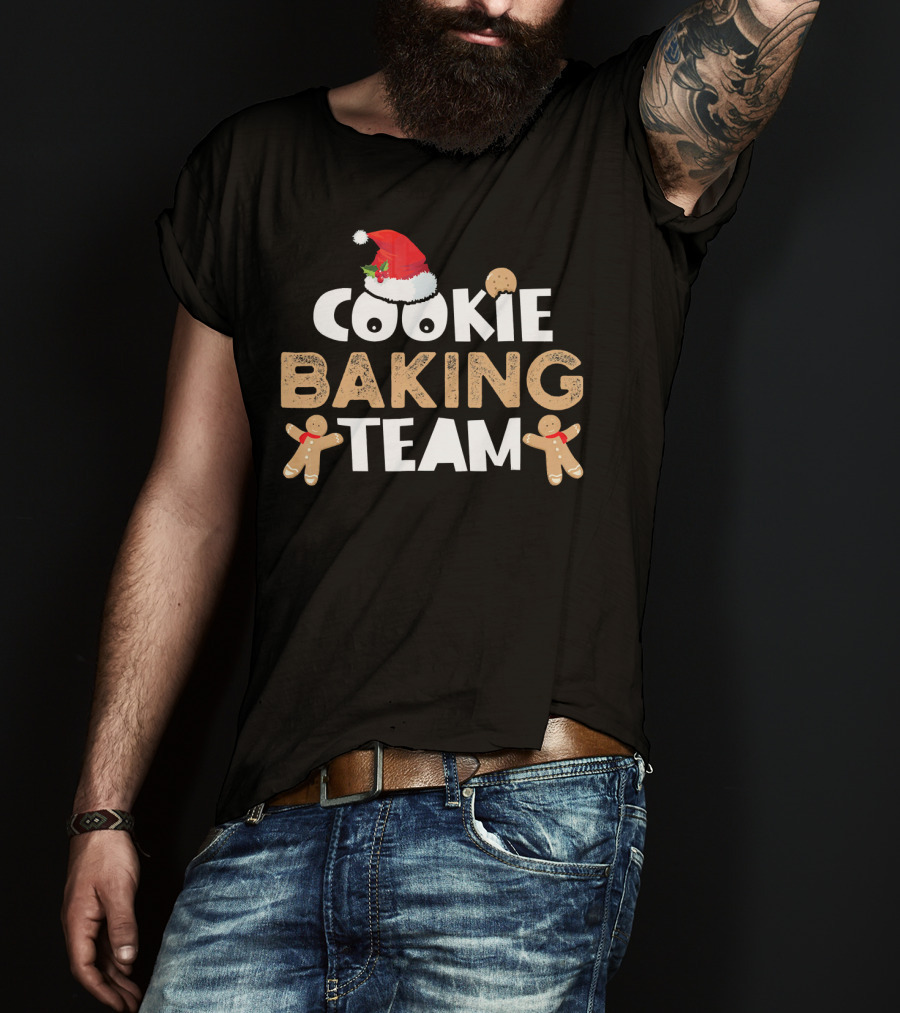 Cookie Baking Team Christmas Gingerbread Santa Hat T-Shirt
