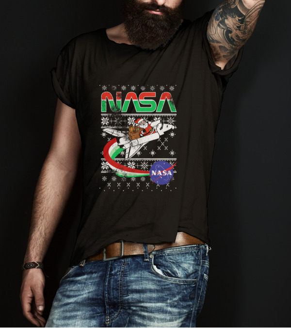 NASA Santa Sleigh Rocket Christmas Extravaganza T-Shirt