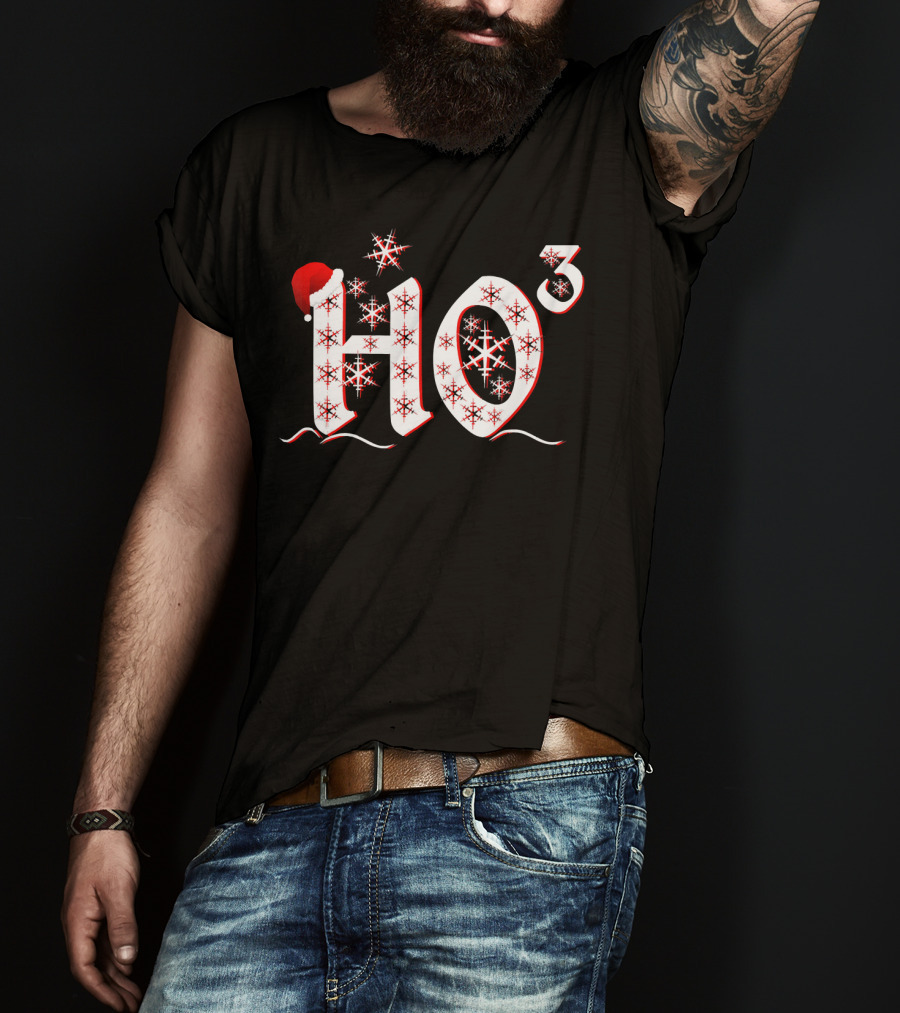 Christmas Ho Ho Ho Snowflake Santa Hat H₀³ T-Shirt