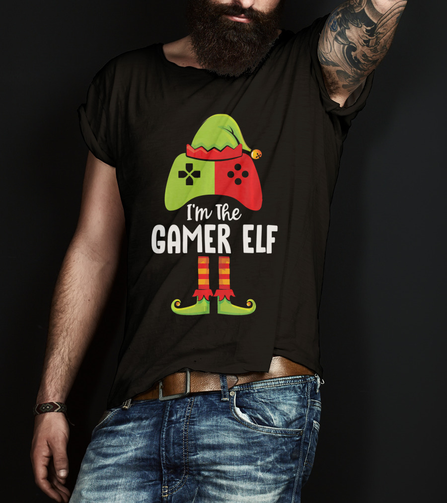 I'm The Gamer Elf Controller Hat Festive Costume T-Shirt