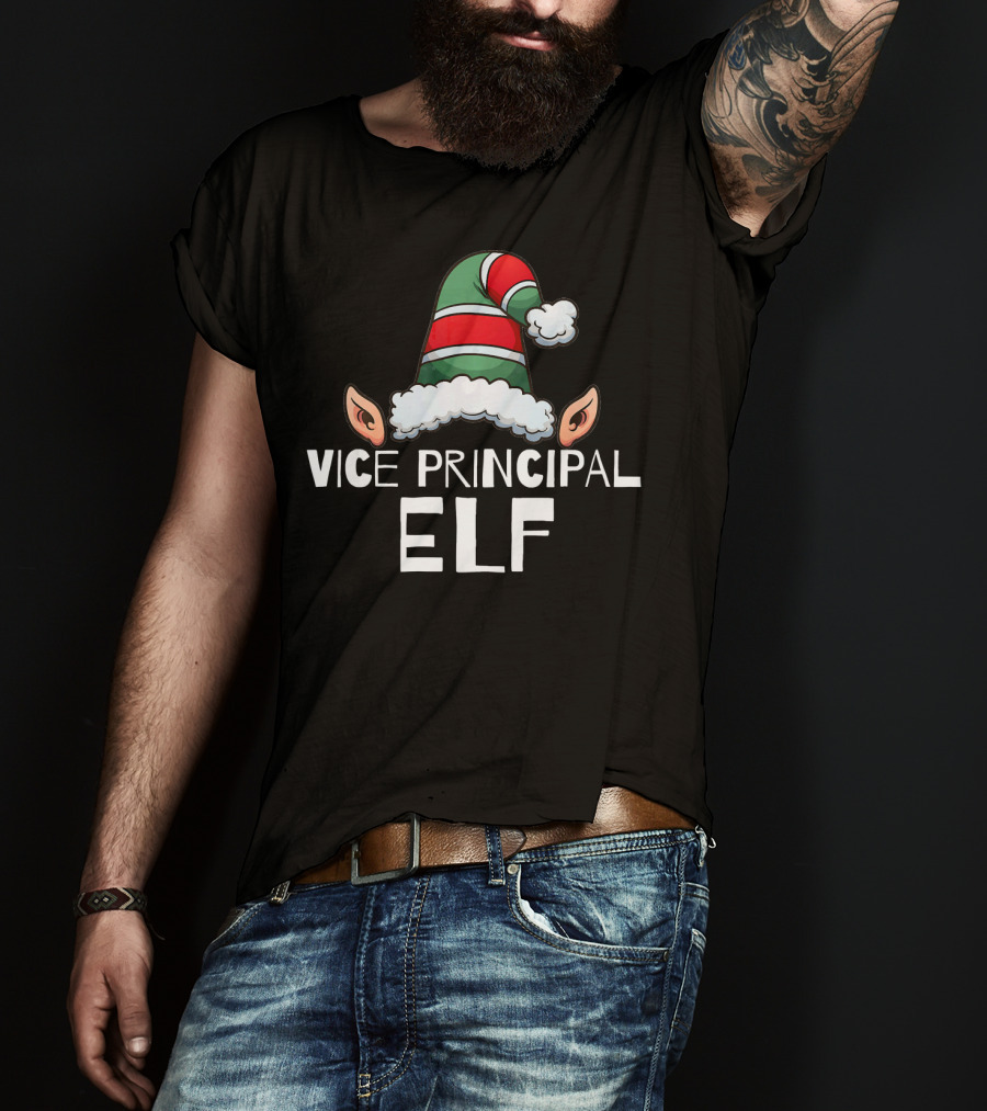 Vice Principal Elf Funny Christmas Holiday T-Shirt