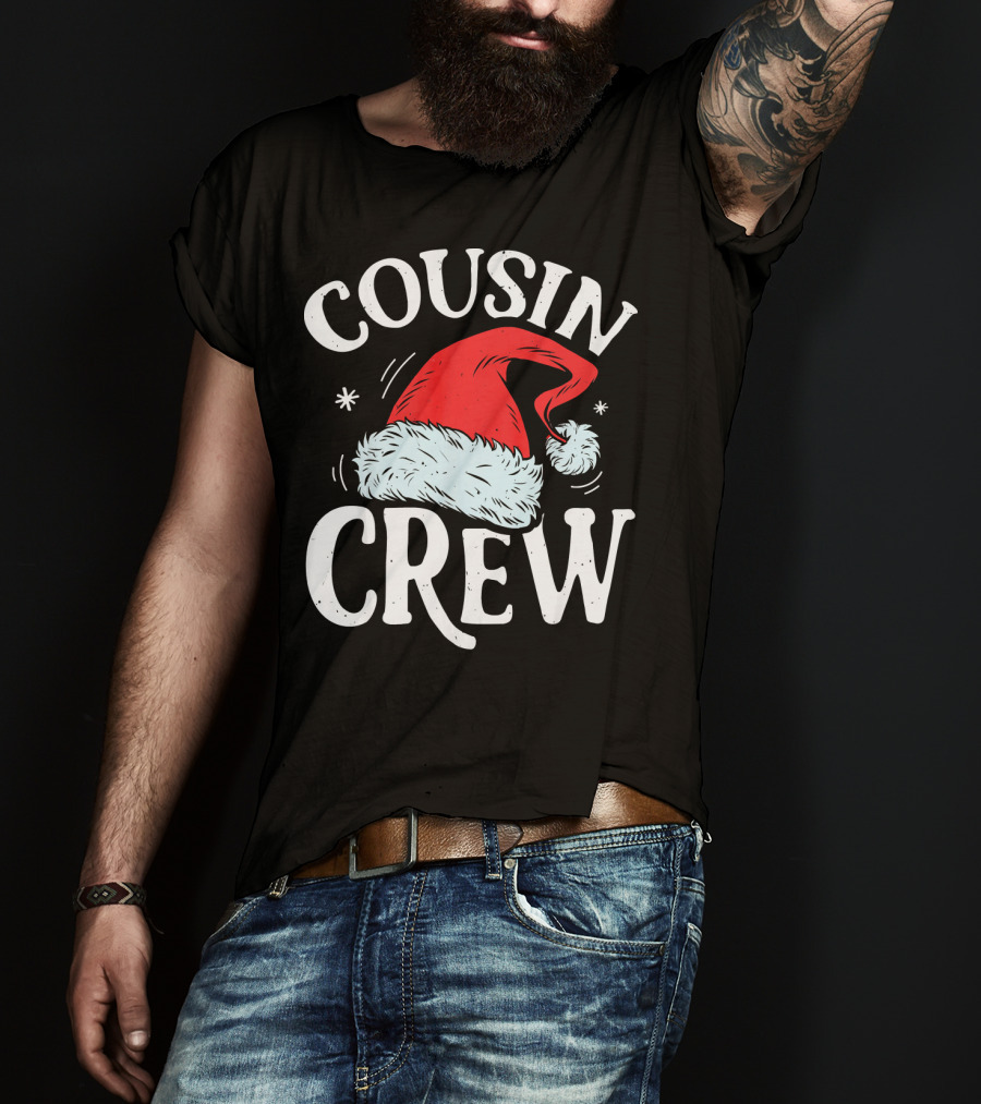 Cousin Crew Santa Hat Christmas T-Shirt