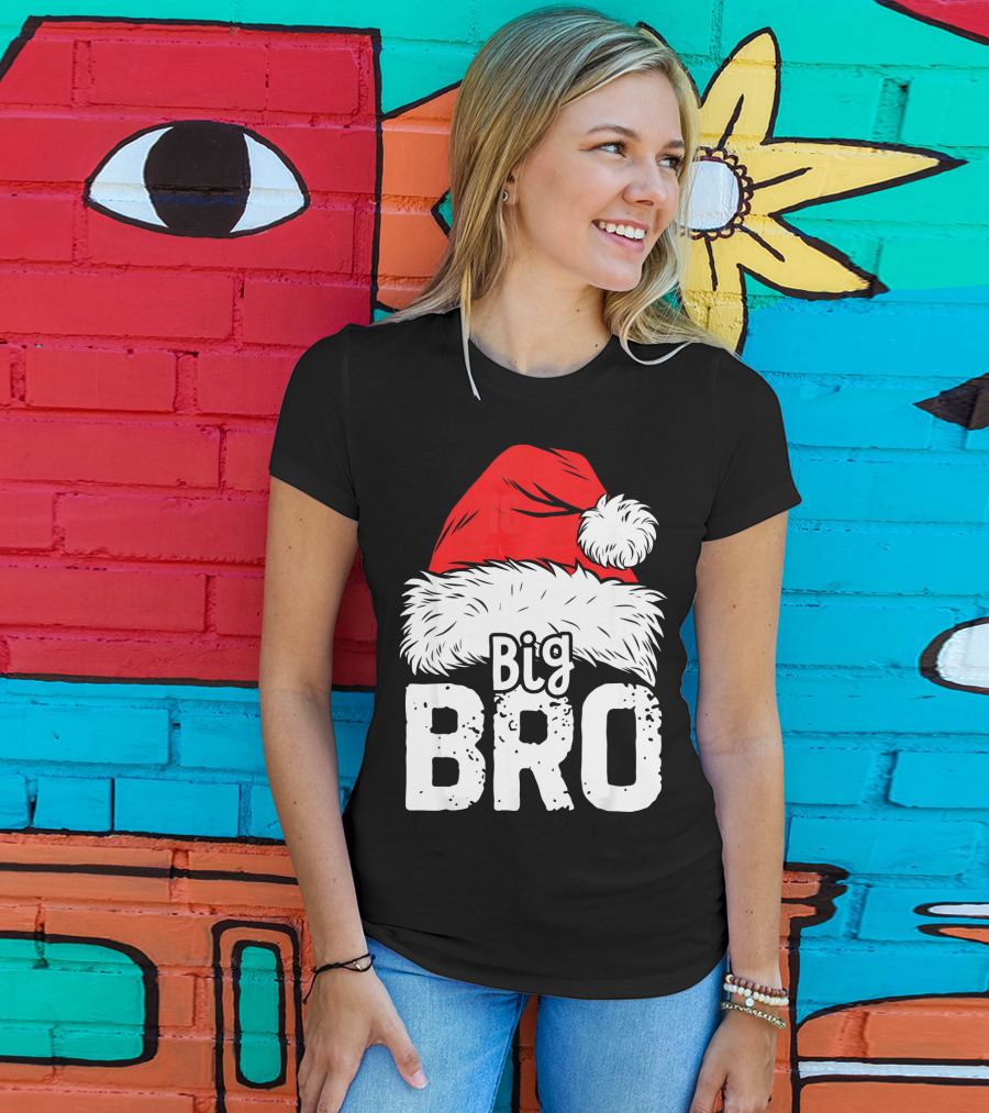Big Bro Santa Hat Christmas T-Shirt