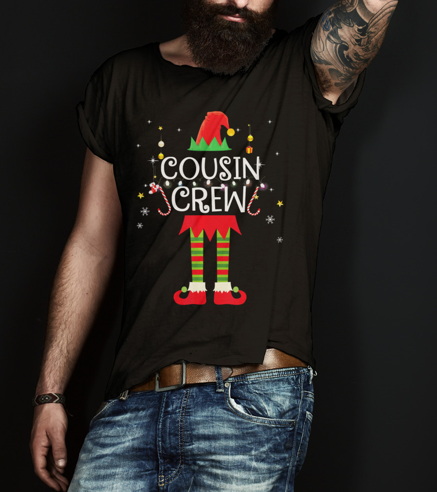 Cousin Crew Elf Holiday Matching Family T-Shirt