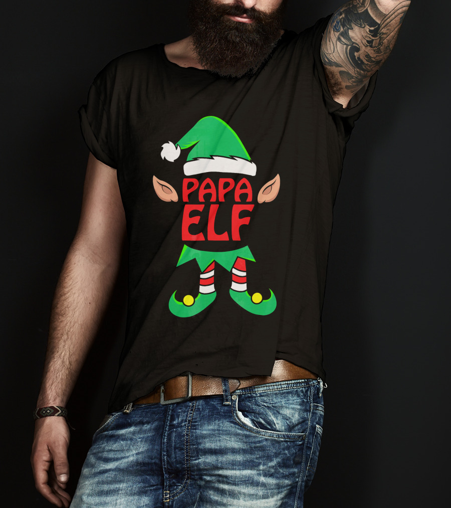 Papa ELF Family Christmas Costume T-Shirt