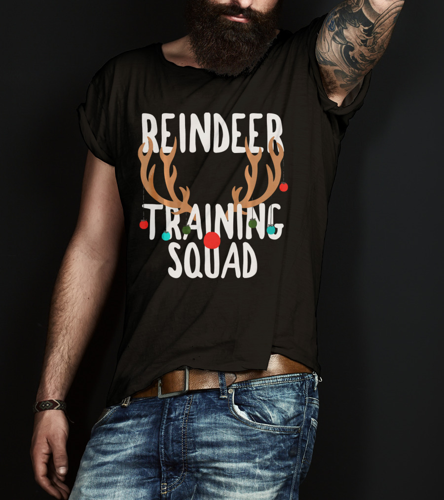 Reindeer Training Squad Team Antler Ornaments T-Shirt