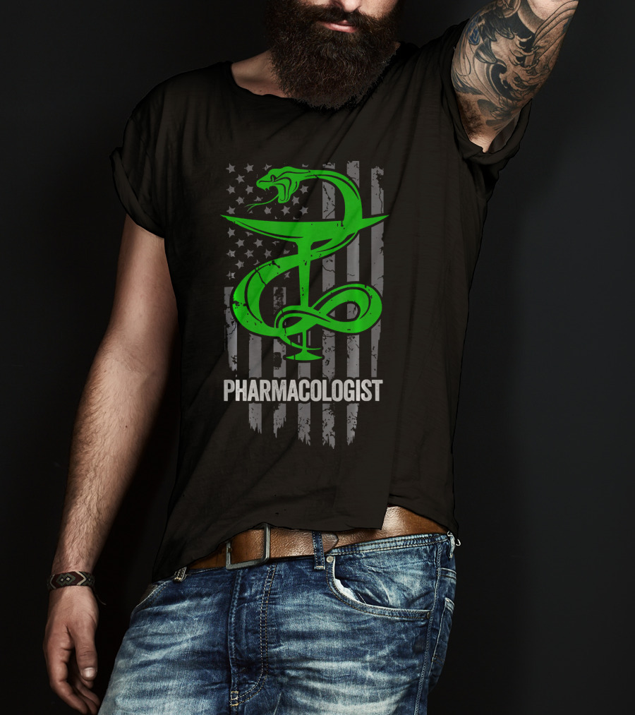 Pharmacologist American Flag Snake T-Shirt