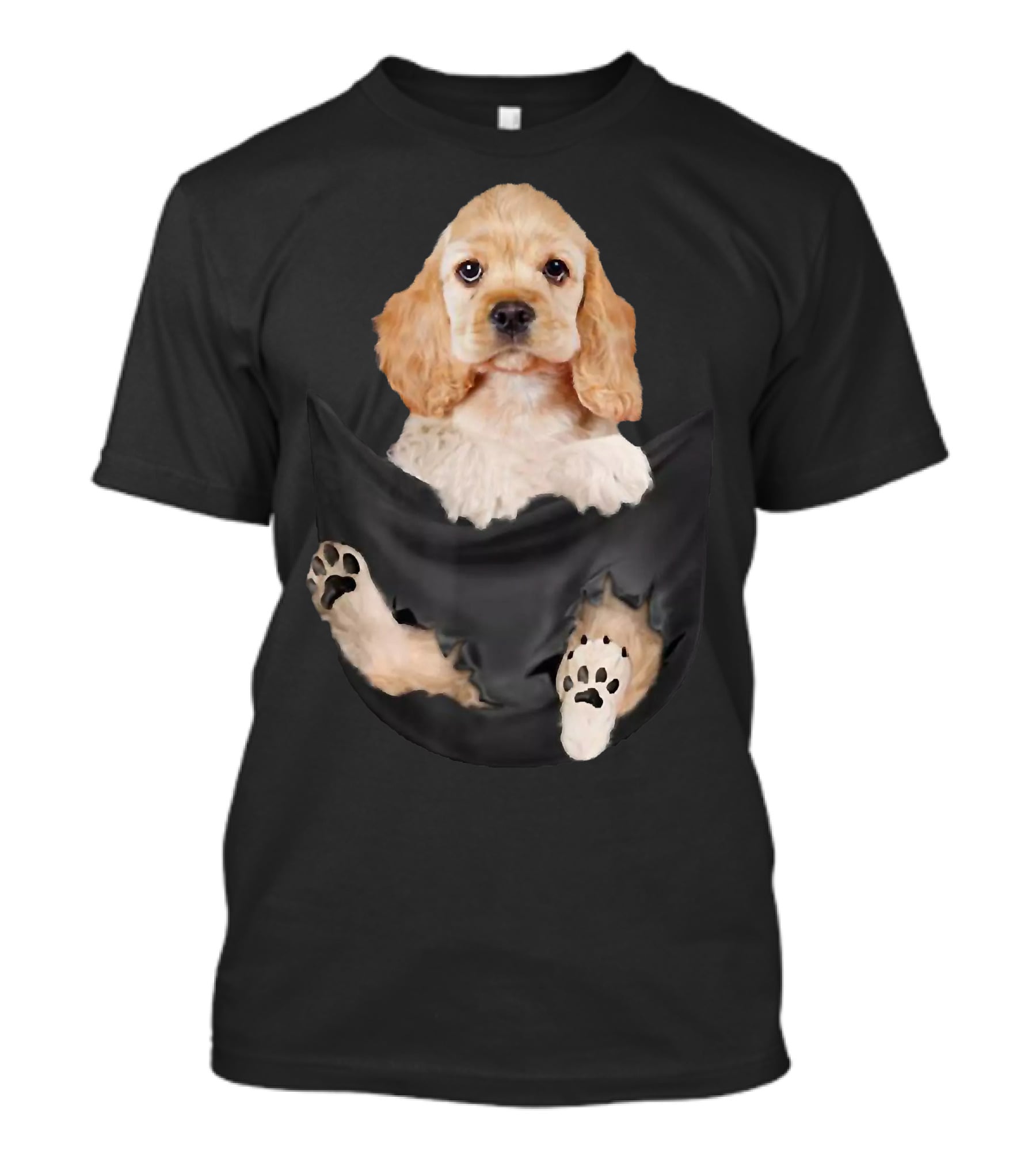 Cocker Spaniel Puppy Cute In The Pocket T-Shirt
