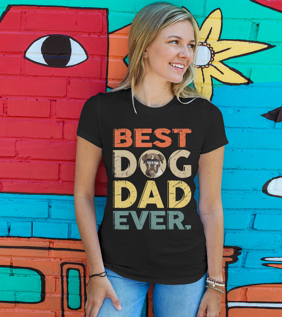 BEST DOG DAD EVER Boxer T-Shirt