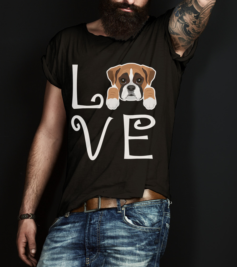 Love Boxer Puppy Dog Owner Boxer Love T-Shirt