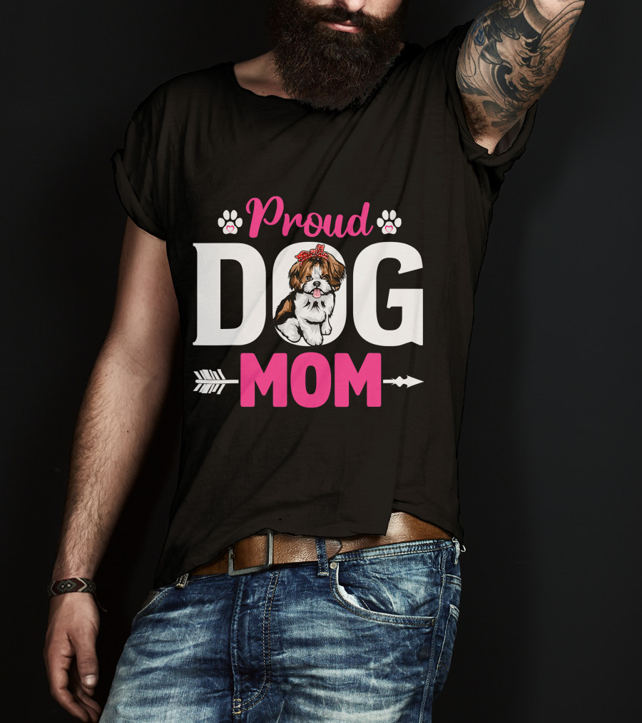 Proud Dog Mom Shih Tzu T-Shirt