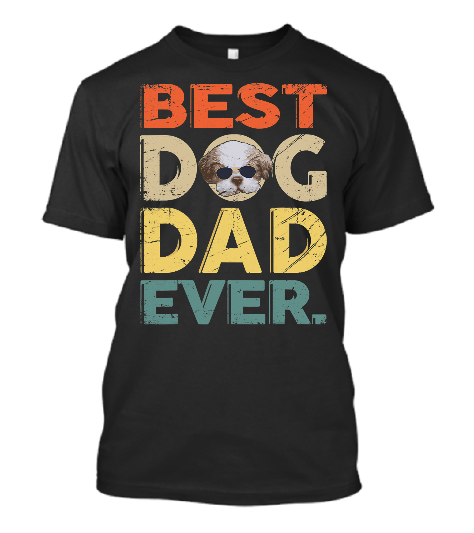 Best Dog Dad Ever Shih Tzu Father's Day Mens Gifts T-Shirt