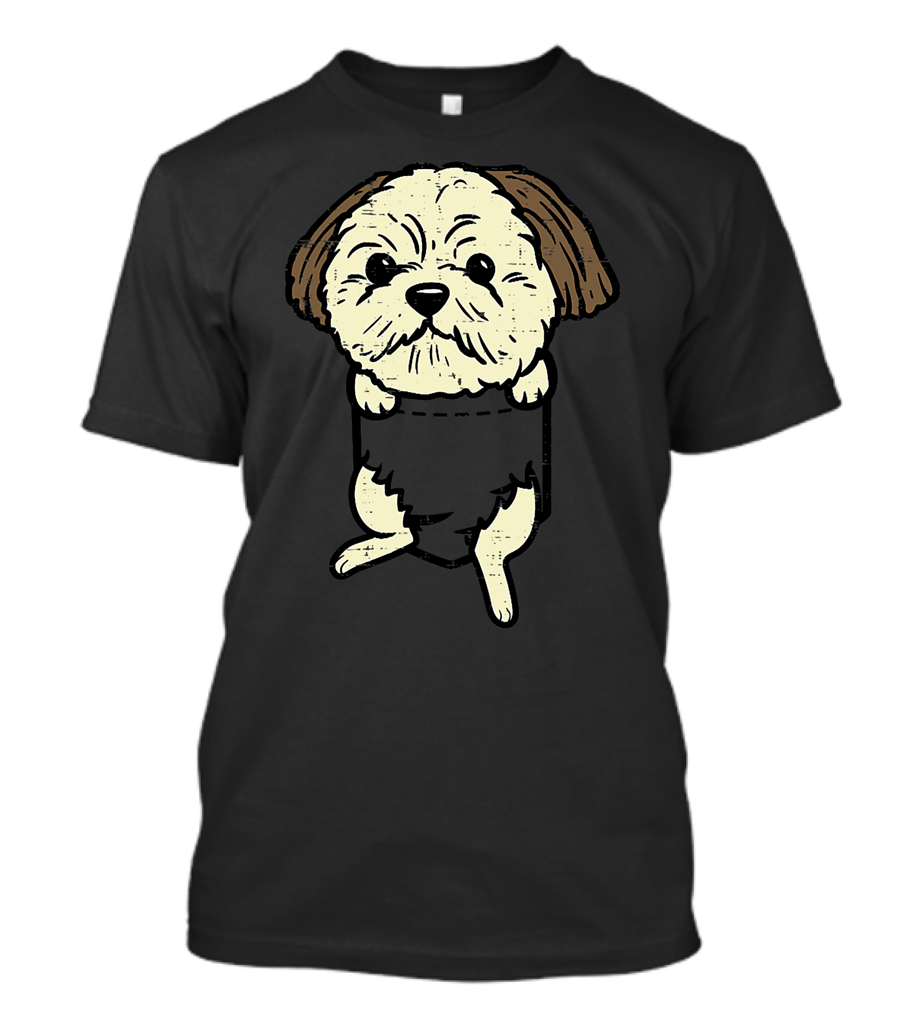Shih Tzu Pocket Feet Cute Animal Pet T-Shirt