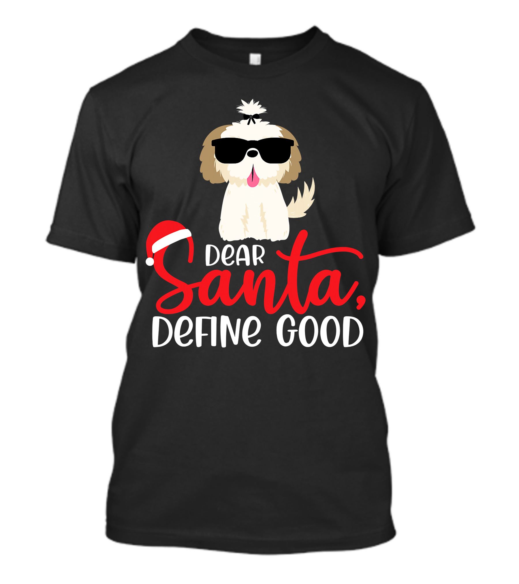 Shih Tzu Santa Define Good Dog Christmas Love T-Shirt