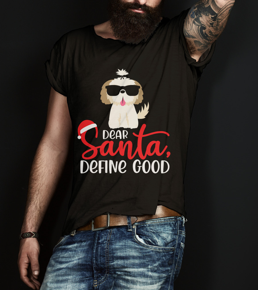 Shih Tzu Santa Define Good Dog Christmas Love T-Shirt