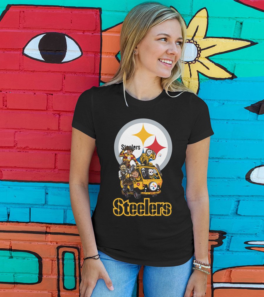 Steelers Horror Movies Edition Scooby-Doo Van Characters Football T-Shirt