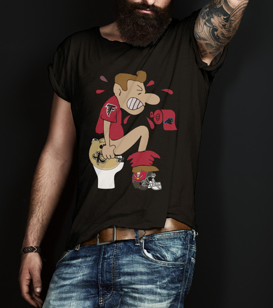 Atlanta Falcons Vs. Saints Panthers Buccaneers Rivalry Humor T-Shirt