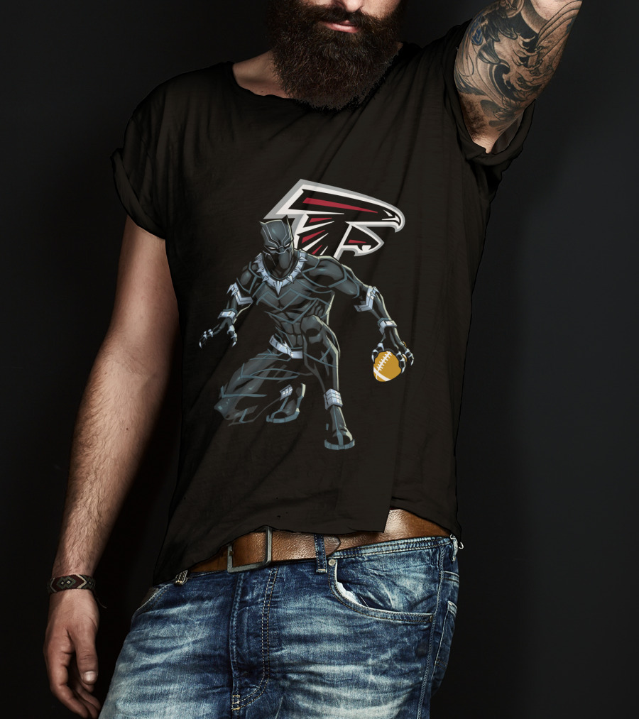 Atlanta Falcons Panther Football Crossover T-Shirt