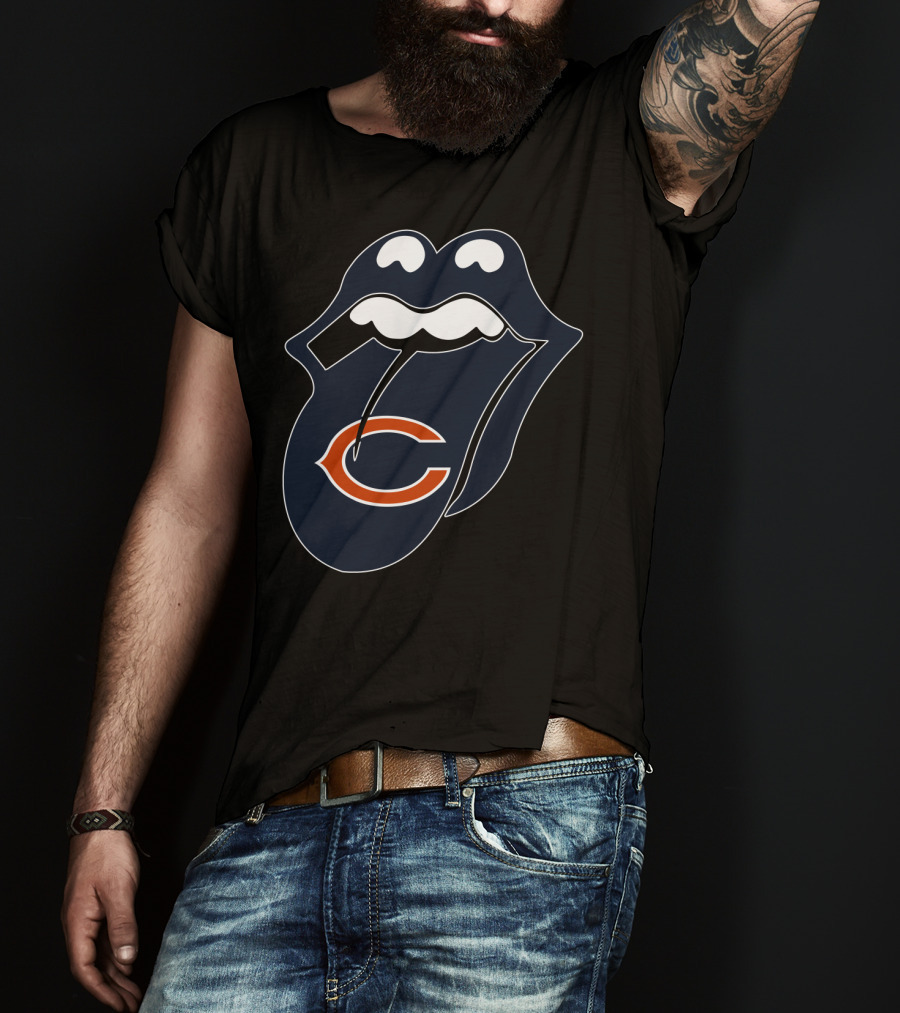 Chicago Bears Lips Logo Icon T-Shirt