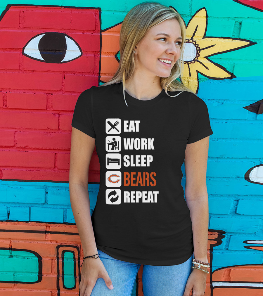 Eat Work Sleep Bears Repeat T-Shirt