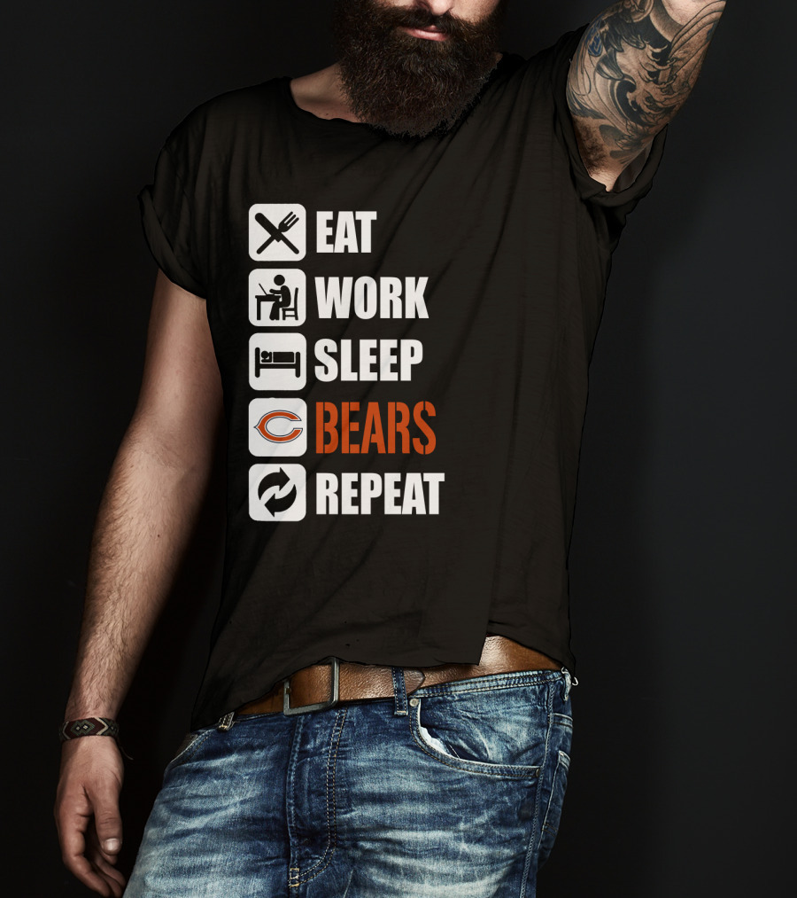 Eat Work Sleep Bears Repeat T-Shirt