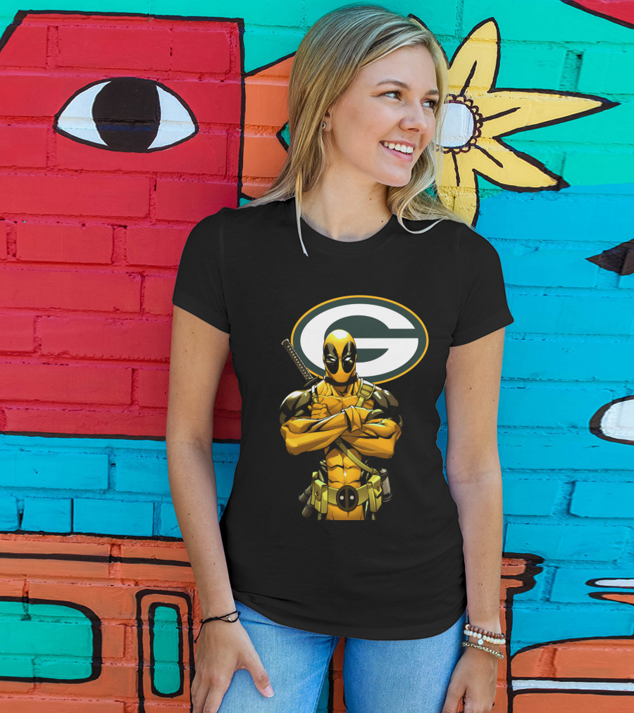 Green Bay Packers Deadpool Crossover T-Shirt