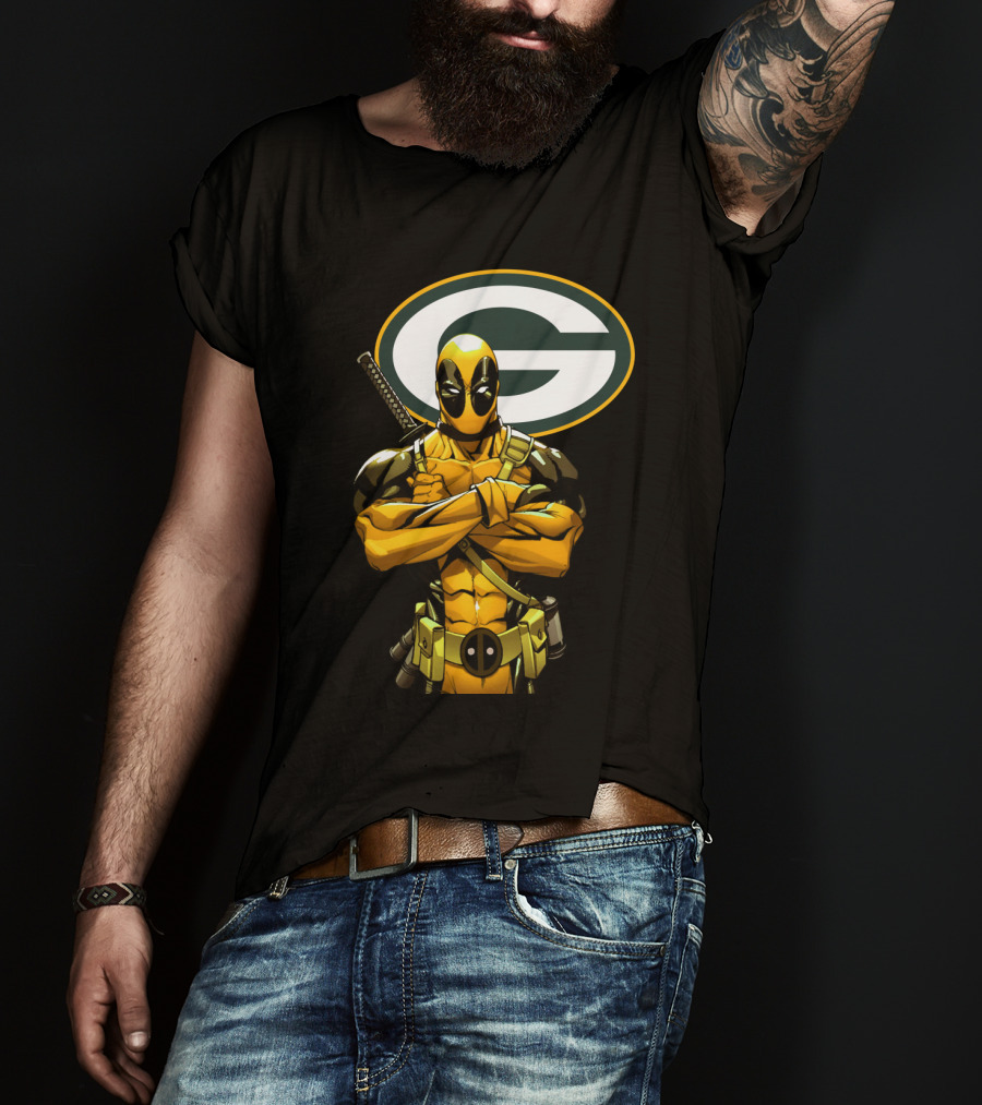 Green Bay Packers Deadpool Crossover T-Shirt