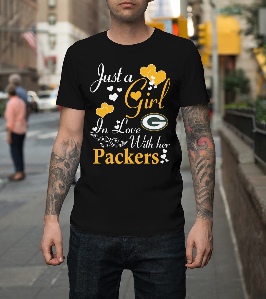Just A Girl In Love With Her Green Bay Packers T-Shirt