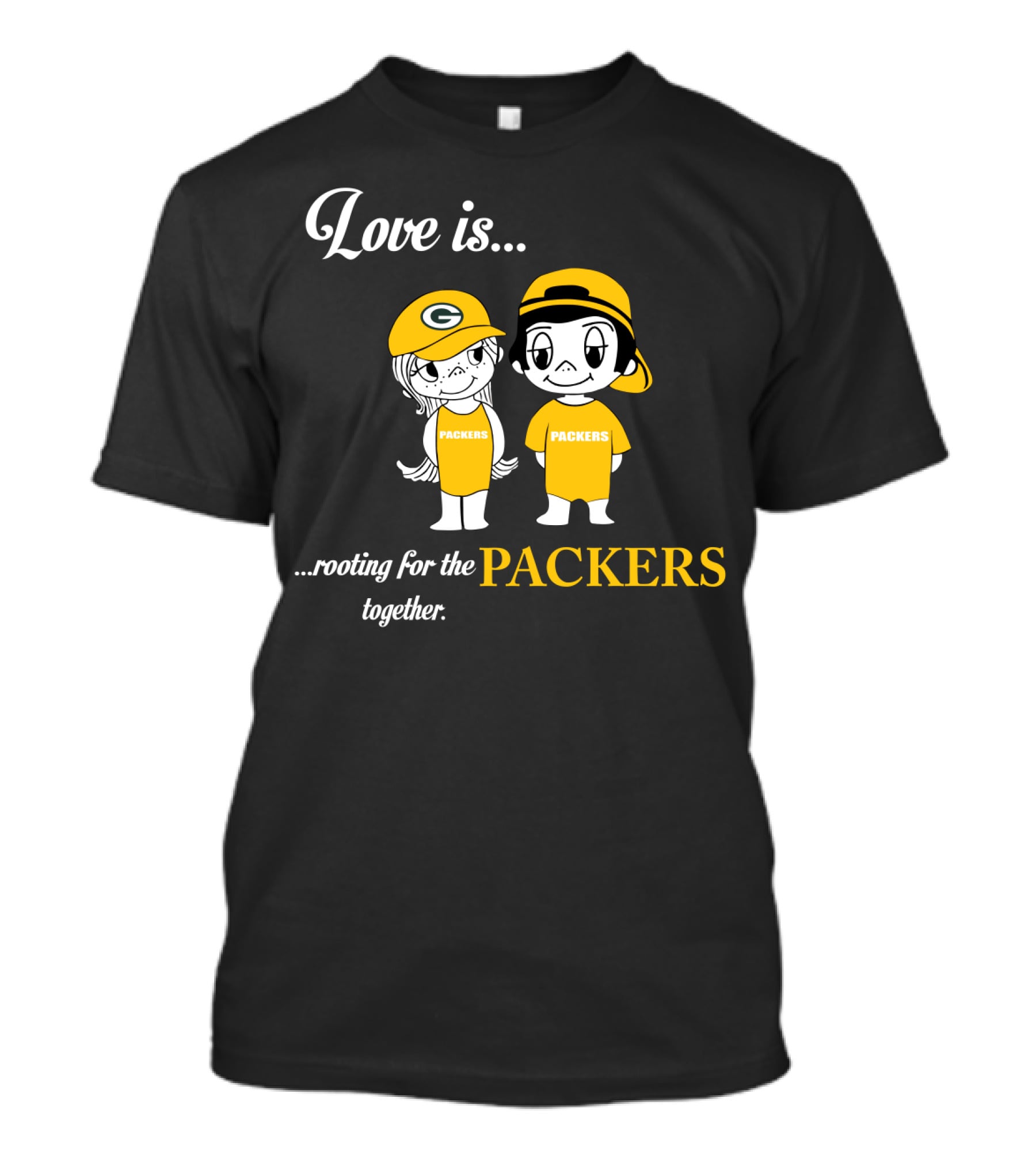 Love Is Rooting For The Packers Together T-Shirt