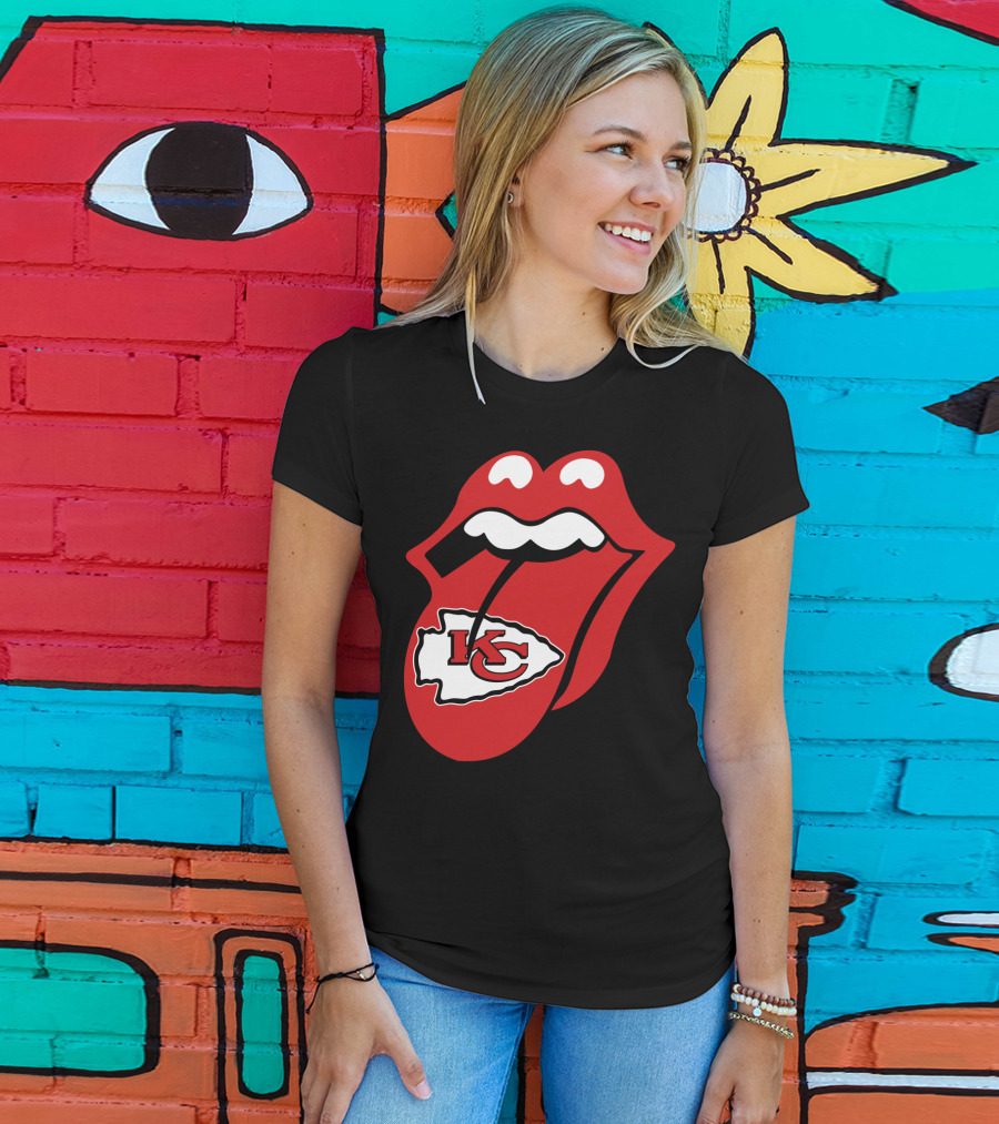 Kansas City Chiefs Kc Arrowhead Tongue T-Shirt