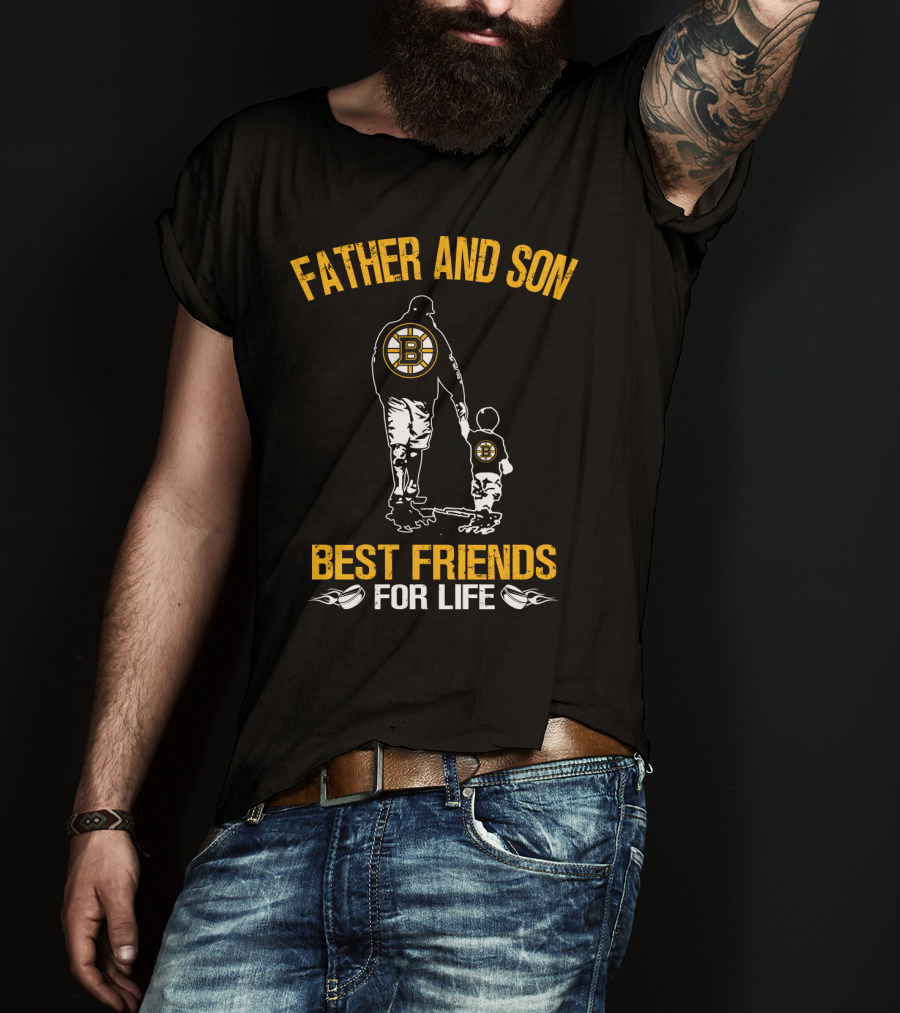 Father And Son Best Friends For Life Boston Bruins T-Shirt