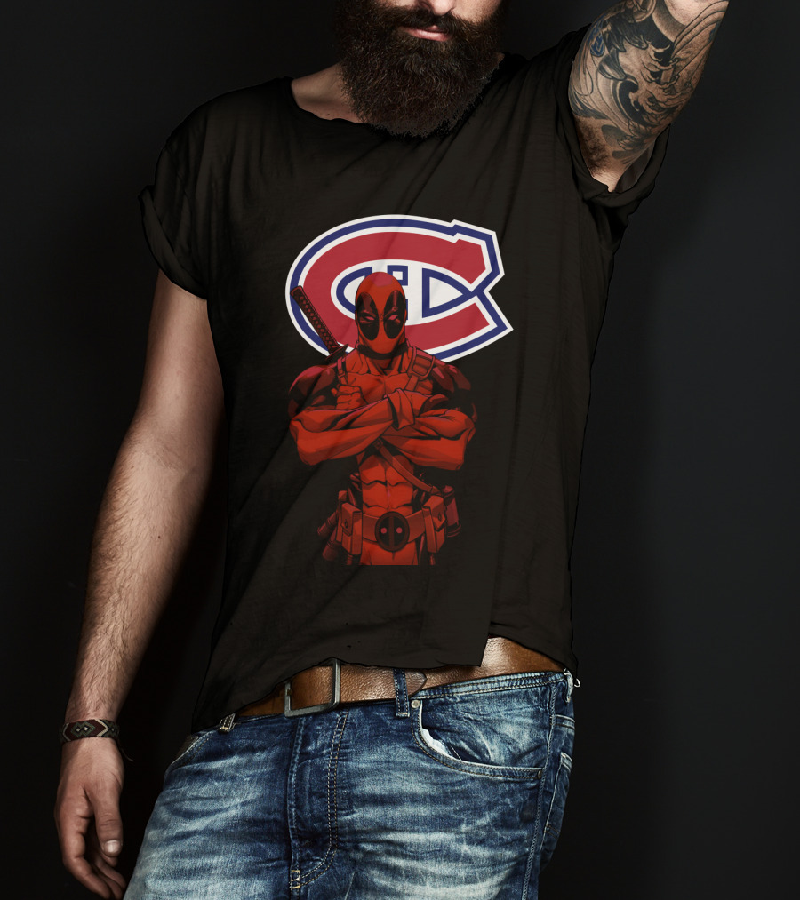 Montreal Canadiens Deadpool Crossover T-Shirt