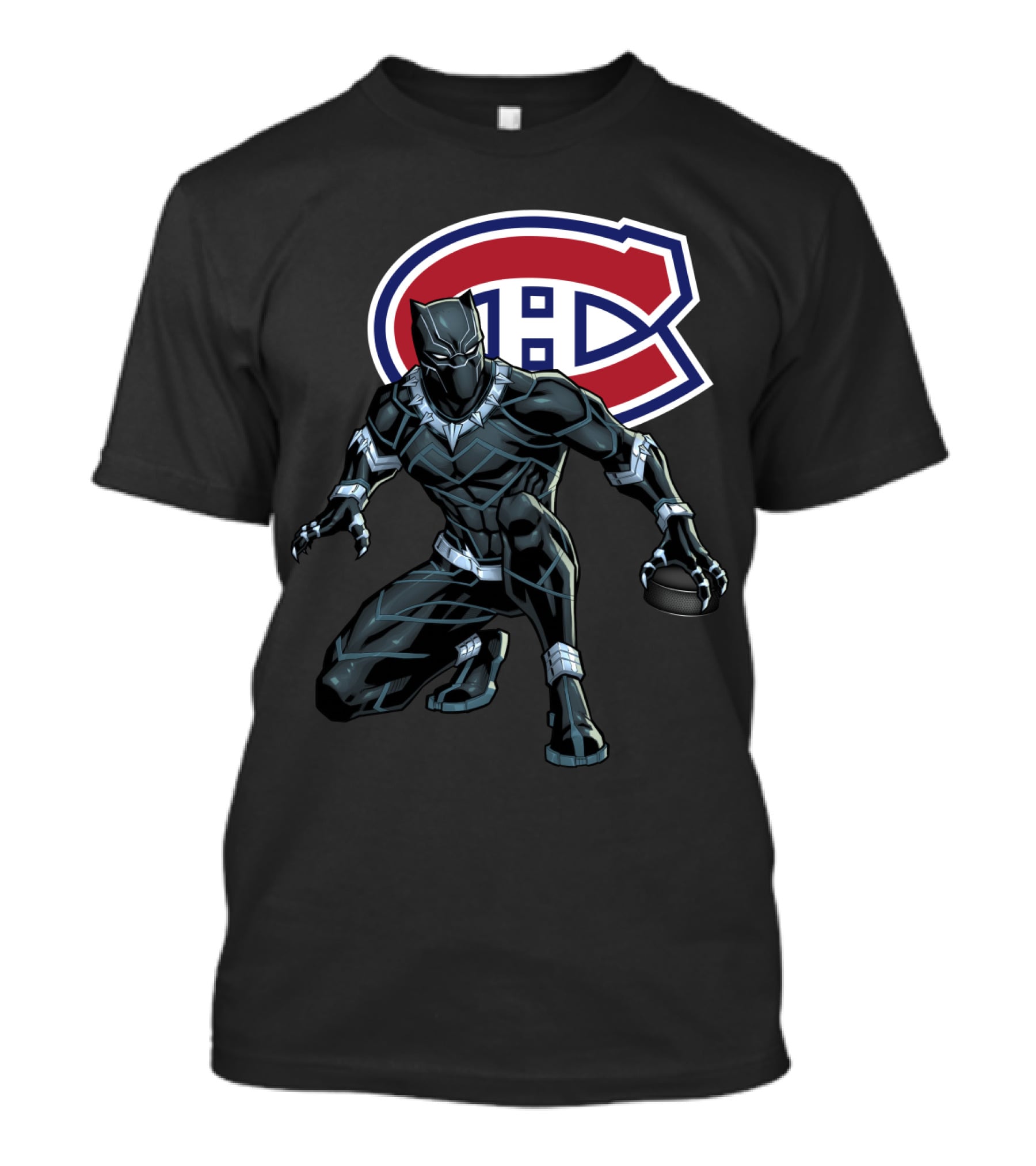 Montreal Canadiens Black Panther Crossover Hockey T-Shirt